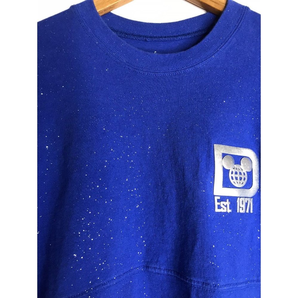 Walt Disney World Blue Sparkle Glitter Spirit Jersey Size XL - Picture 3 of 12